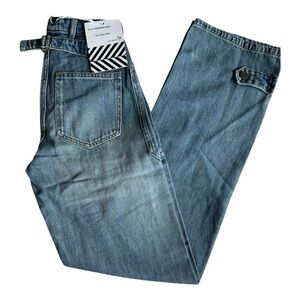 Free People x Sandrine Rose L.A. Y2K Wide Leg Distressed Cargo Jeans Size 24 NWT